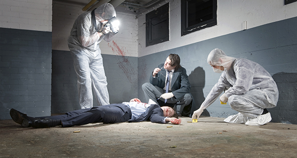 Agents de police face à une scène de crime (Istock)